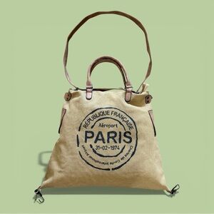 Brand new! Beige Paris Print Tote Bag. Very durable and waterproof interior.